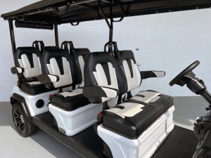White Evolution Maverick 6 Seater Golf Cart Lithium 004